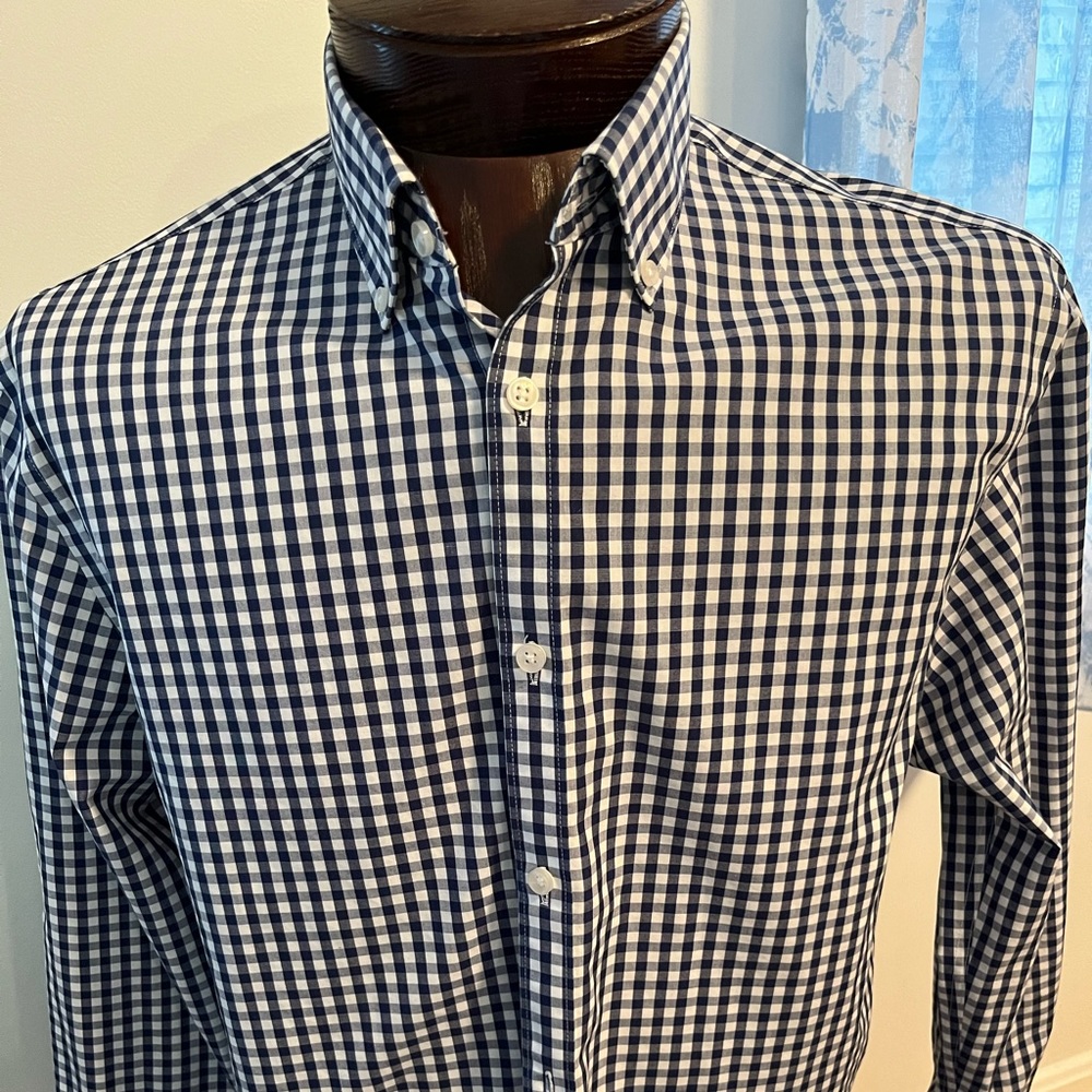 Long sleeve check sports shirt